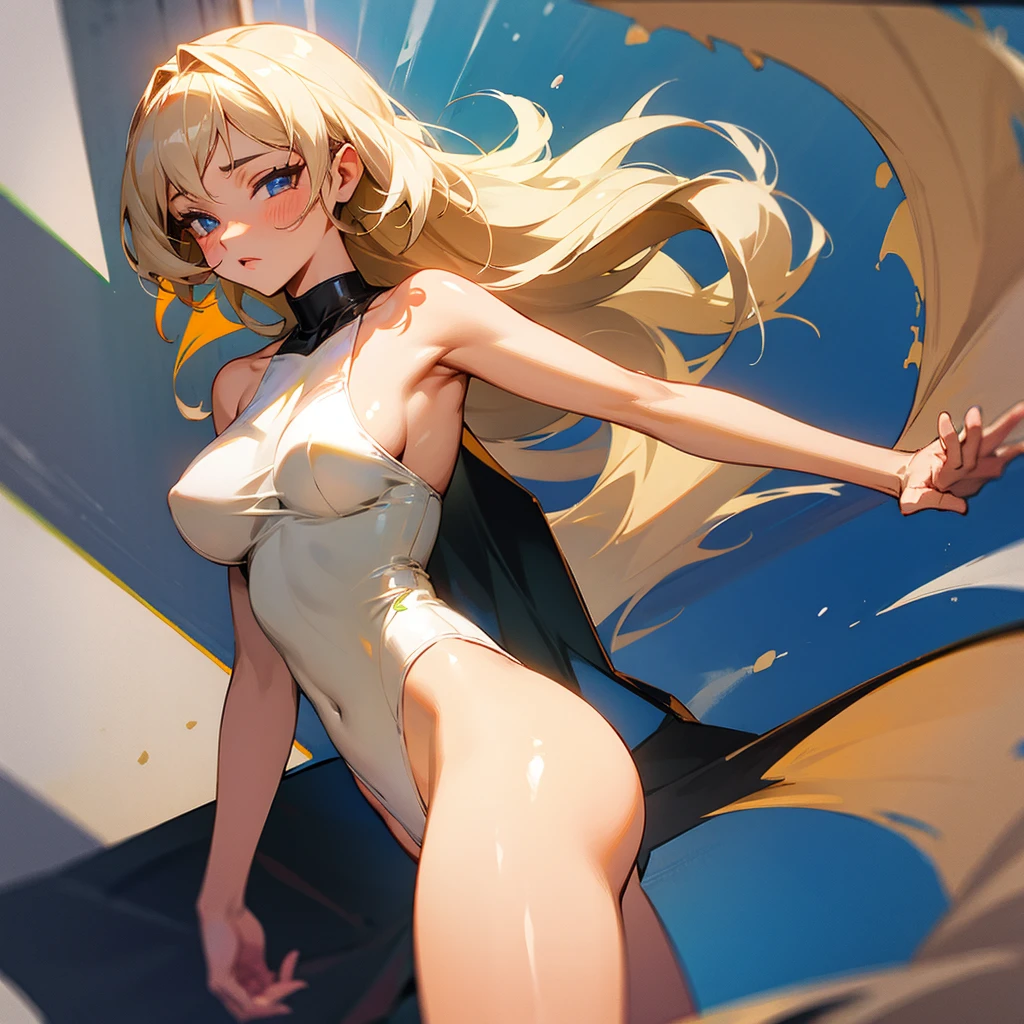  in a beige swimsuit 2D