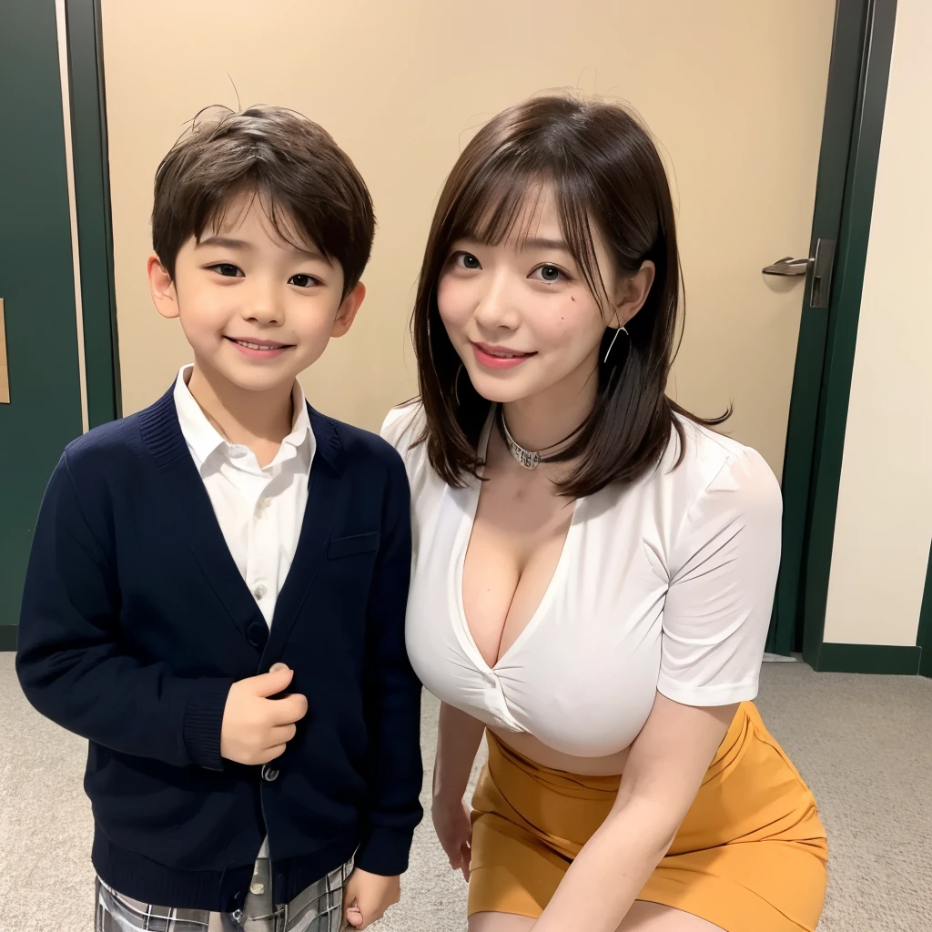 女の子1 person, alone, Highest quality, 8K, Japanese women photos, , kindergarten teacher, Short Bobな黒髪,, ((plump)), ((Big Breasts)),Tight clothing,Close Relationship,, The best smile,Grow eyes, Shining happiness, Caring personality, Sweet feminine aura, Calm but firm attitude, I have a few freckles on my cheeks, A spirit of warmth and joy, Discreet and perfect for class,Eyes shining with devotion, a humble and dedicated kindergarten teacher, 1 person,超Big Breasts,Big Breasts,Close Relationship,mini skirt,Short Bob,Short Bob,Short Bob,17 years oldreaking.,Cute pose,Cute pose,Purikura,Purikura,Finger Heart,The whole body was photographed,The whole body was reflected,Inside the kindergarten,超Big Breasts,Big Breasts,Big Breasts,It's heartbreaking.,I can see your chest,Emphasized breasts,Big Breasts,Big Breasts,Tight clothing,mini skirt,Bangs,business suit,Tight shirt,Button up your shirt,Collared shirt,Inside the kindergarten,Two-shot of the couple,Two-shot of the couple,4-year-old son,Kindergarteの息子,Kergartenersの息子,Parent and Childのツーショット,Kindergarteners,Parent and Child,Kindergarteners,Kindergarteners,Kindergarteners,Parent and Child,Parent and Child,Kindergarteners,Big Breasts,Parent and Child