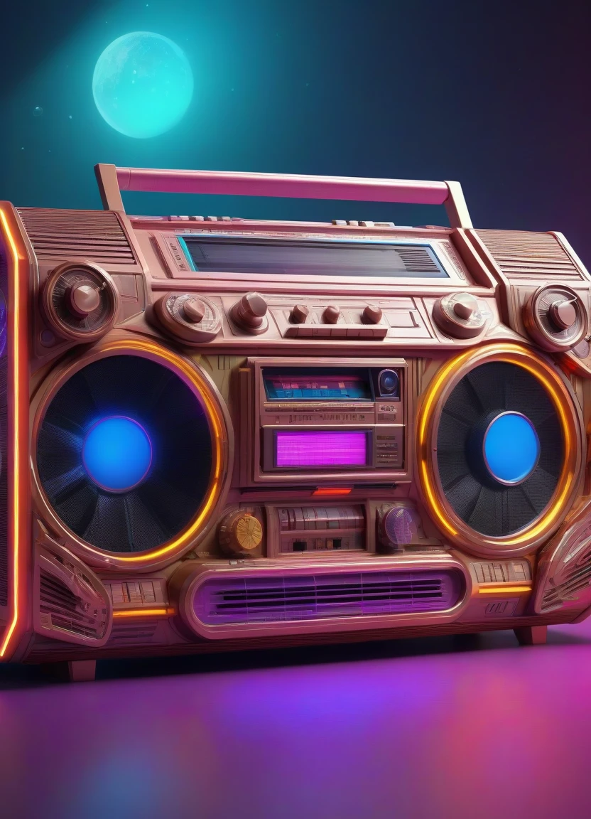 Retro Futuristic Boom box
masterpiece, high resolution, octance 4k, high detail