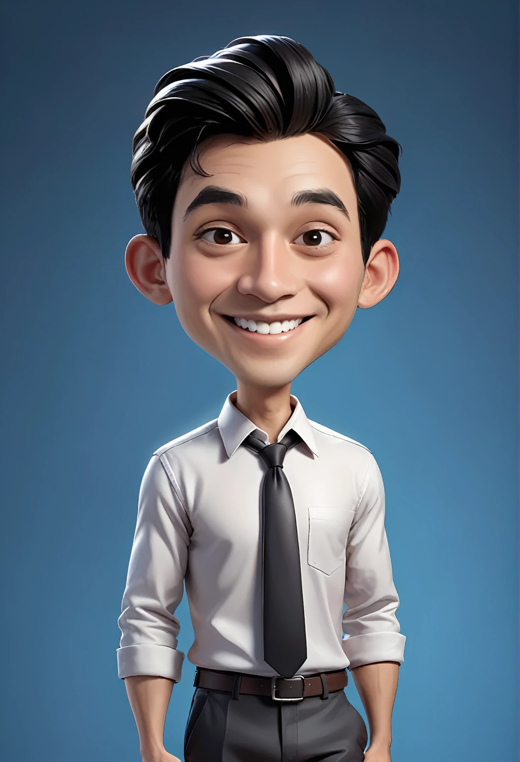 cartoon man in a shirt and tie posing for a photo, cartoon character, cartoon digital painting, cartoon portrait, cartoon digital art, inspired by Rudy Siswanto, 3 d cartoon, digital art cartoon, realistic cartoon, stylized portrait formal pose, cartoon artstyle, 3 d artist, cg artist, toon render keyshot, highly detailed character, toon rendering