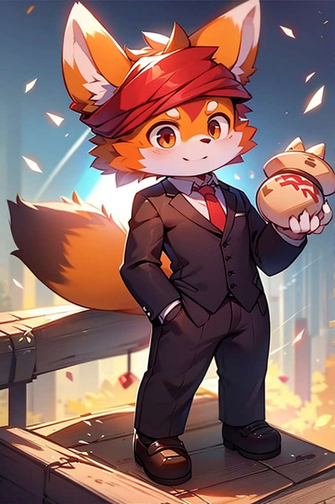Male Red Panda,Appeared in a suit!One person