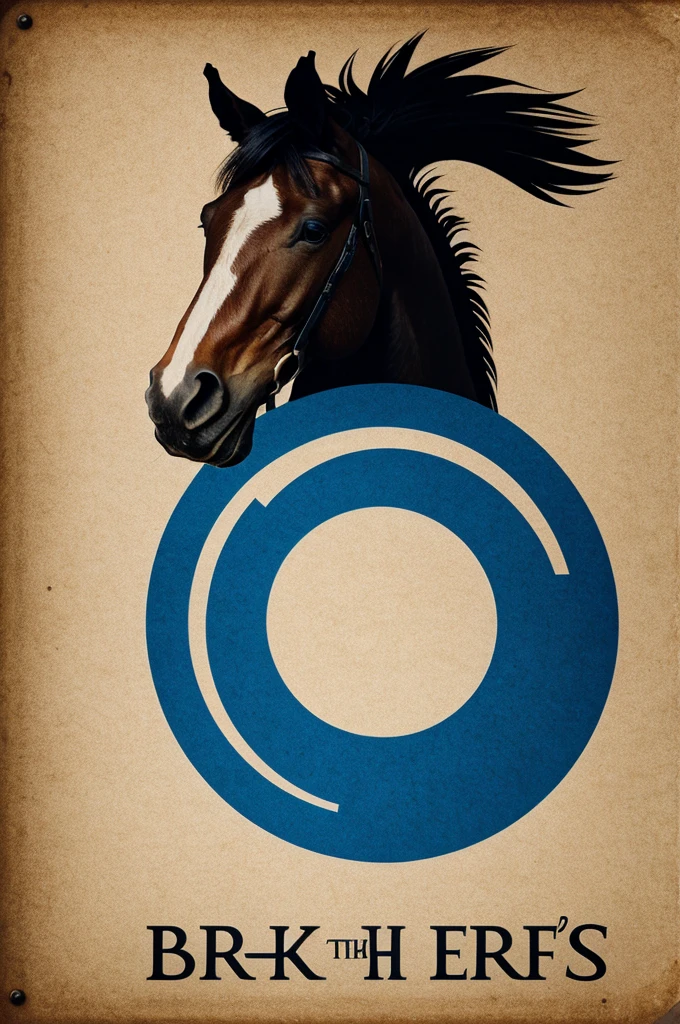 Logo with the letters BT in a circular shape with a horse 