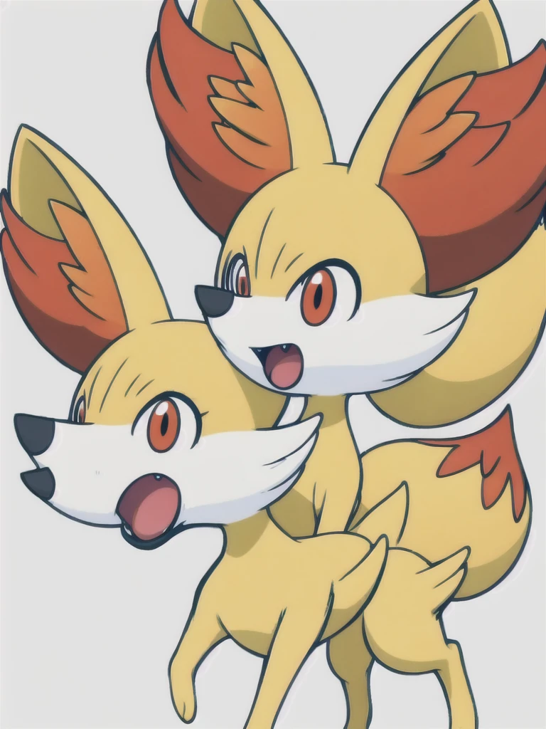 (masterpiece, best quality:1.2),solo,fennekin \(pokemon\),pokemon \(creature\),full body,no humans,fox,happy,looking at viewer,open mouth,red eyes,smile,tail,animal ears,quadrupedal