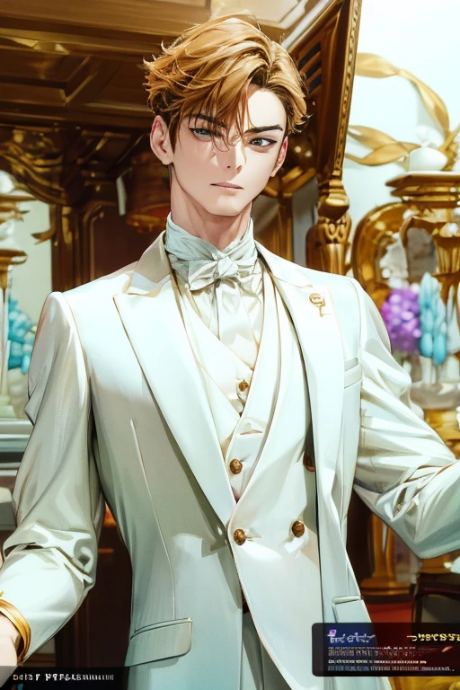 masterpiece, masterpiece_portrait, separate, separate_video, High_solve, Highres, High_quality_japanese cartoon movies, High_quality, hyper_Detail, finely_Detailed,4K, men, Cha Eunwoo, man in suit, White suit,