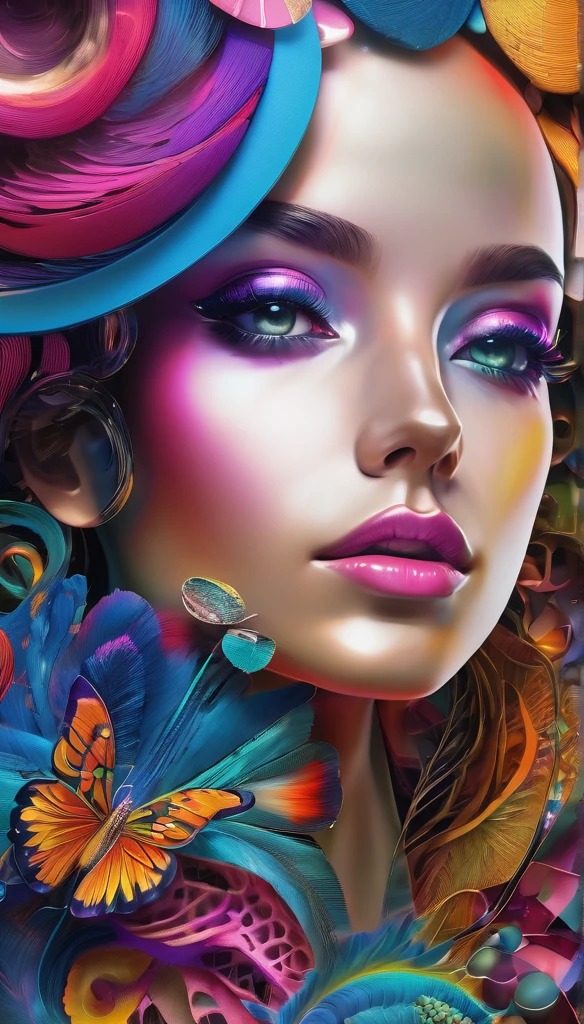 (Masterpiece, 8K, UHD, high resolution: 1.4), an artistic and creative photo for an Instagram page about AI-created art, (vibrant and colorful collage of different artistic styles: 1.3), (elements of abstract, surreal, and futuristic art: 1.2), (human and robotic figures harmoniously blended: 1.2), (digital brushstrokes and light effects: 1.3), (background with geometric and fractal patterns: 1.1), (detailed and intricate texture: 1.2), (inspiring and innovative atmosphere: 1.3), realistic and impressive details, (elements of creativity and technology: 1.2), (artistic and visually stunning perspective: 1.3)