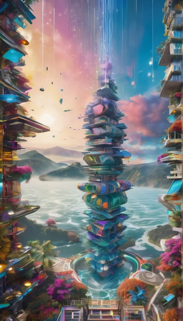 (Masterpiece, 8K, UHD, high resolution: 1.4), an artistic and creative photo for an Instagram page about AI-created art, (vibrant and colorful collage of different artistic styles: 1.3), (elements of abstract, surreal, and futuristic art: 1.2), (human and robotic figures harmoniously blended: 1.2), (digital brushstrokes and light effects: 1.3), (background with geometric and fractal patterns: 1.1), (detailed and intricate texture: 1.2), (inspiring and innovative atmosphere: 1.3), realistic and impressive details, (elements of creativity and technology: 1.2), (artistic and visually stunning perspective: 1.3)