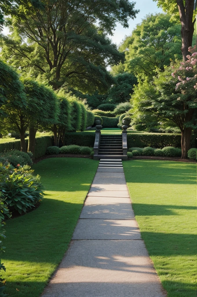 Walkways: In a garden or park, 