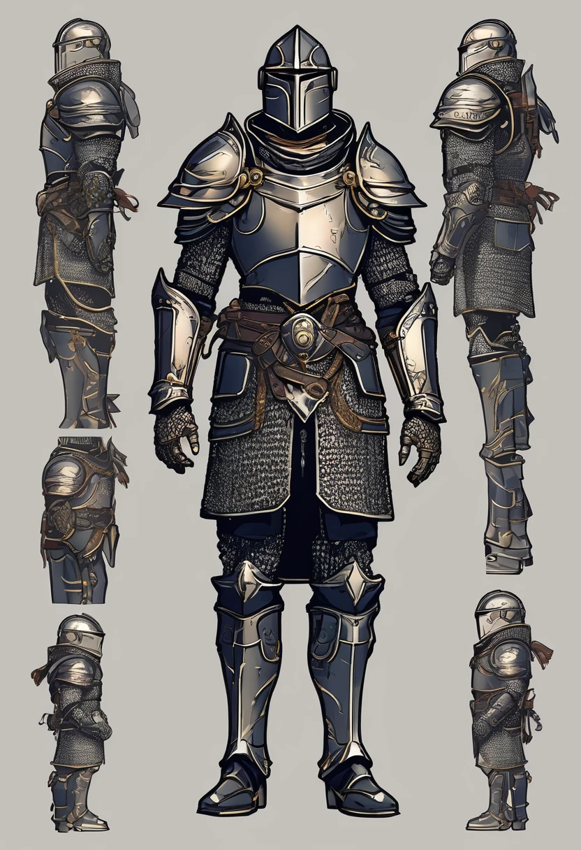 a Warforged in chain mail armor, full body portrait, anime style line art, heavy ink weight, intricate mechanical details, complex armor design, dynamic pose, heroic expression, moody lighting, dark color palette, cinematic composition, volumetric fog, dramatic shadows, (best quality,4k,8k,highres,masterpiece:1.2),ultra-detailed,(realistic,photorealistic,photo-realistic:1.37)