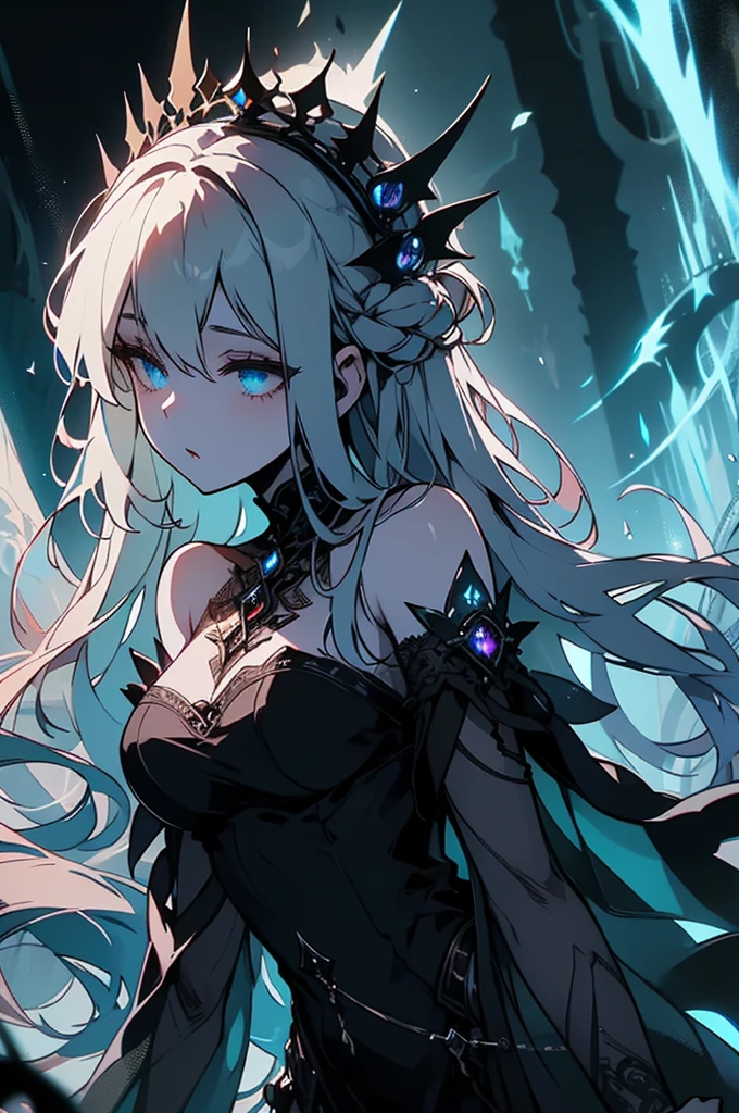 A celestial cyborg illuminated in ethereal light, its metallic form reflecting hues of cosmic blue and shimmering silver. The image, a stunning photograph, captures the intricate details of its intricate circuits and glowing neon accents against a backdrop of swirling galaxies. The composition is striking, showcasing the fusion of advanced technology with celestial beauty in crystal-clear quality.