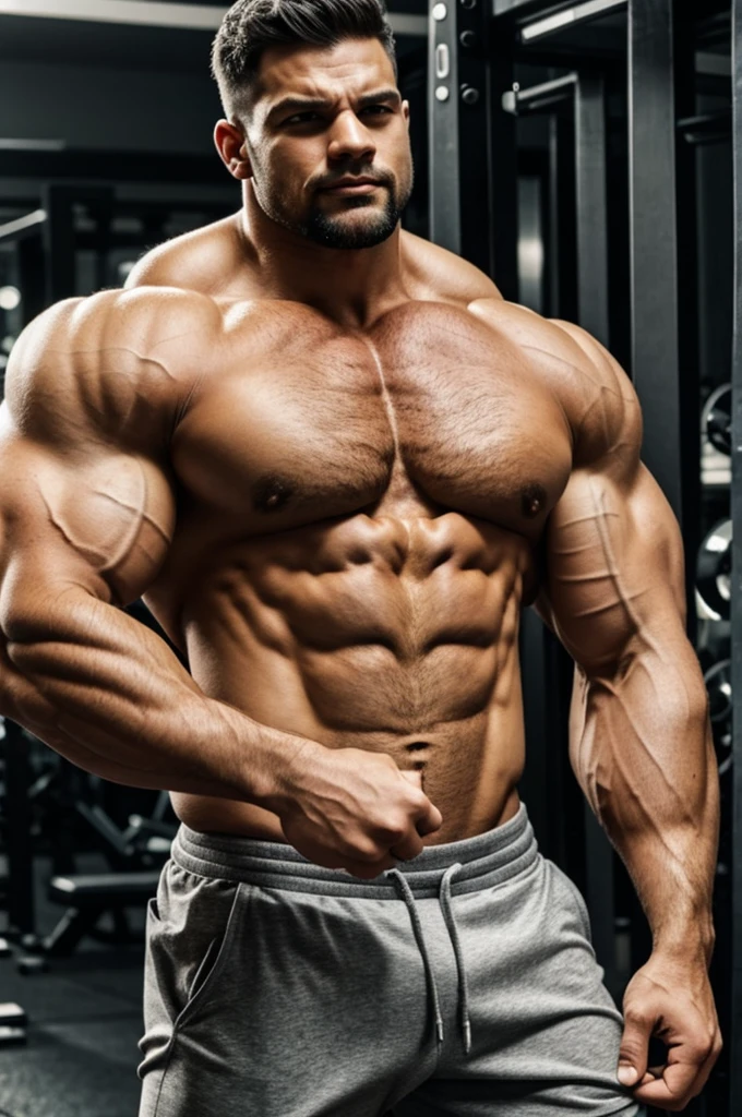 A man with very big muscles