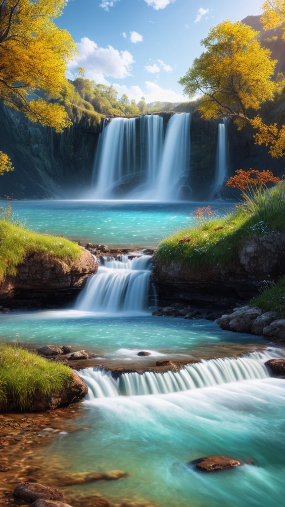 landscape,water,(extremely detailed CG unity 8k wallpaper), most beautiful artwork in the world,professional majestic oil painting,intricate, High Detail, Sharp focus, dramatic, photorealistic painting art