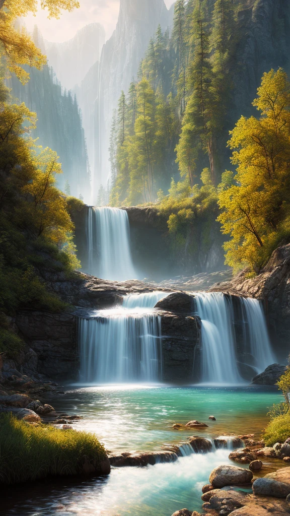 landscape,water,(extremely detailed CG unity 8k wallpaper), most beautiful artwork in the world,professional majestic oil painting,intricate, High Detail, Sharp focus, dramatic, photorealistic painting art