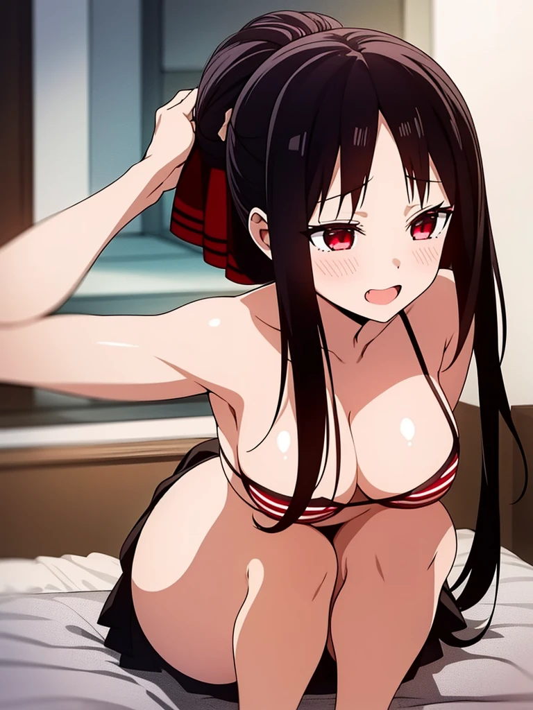 One girl, shinomiya kaguya Micro Bikini Spread your legs Almost naked Inviting ejaculation Ahegao Bitch Close-up