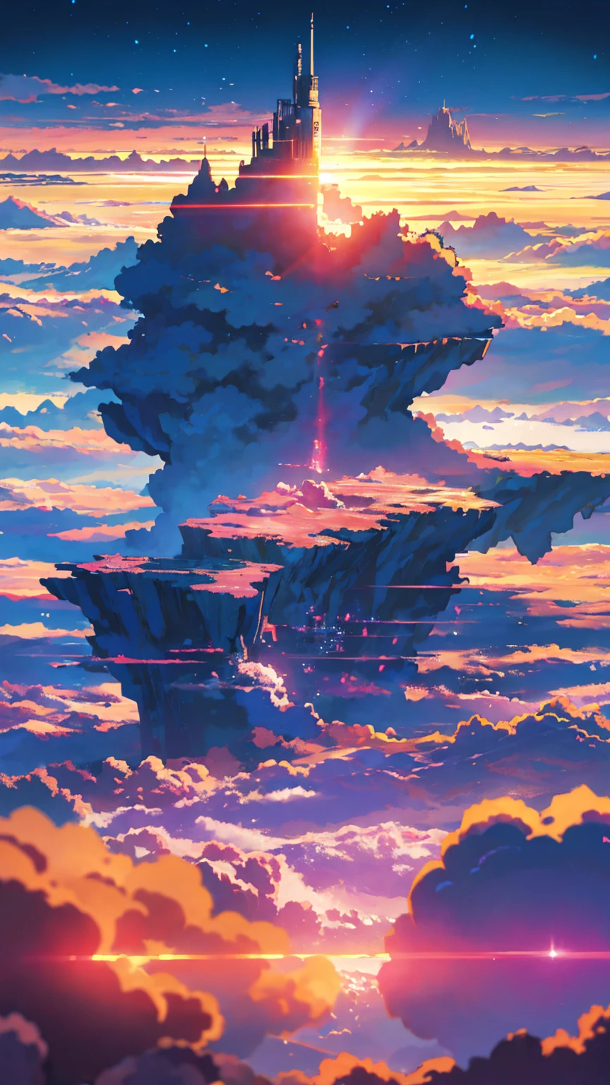 Anime key visual, Masterpiece landscapes,One girl, From Atlantis city, Complex background, foggy condition, cyberdelic, Bloom Light, Macro Lens, Tsuchida Style, Colorful Splash