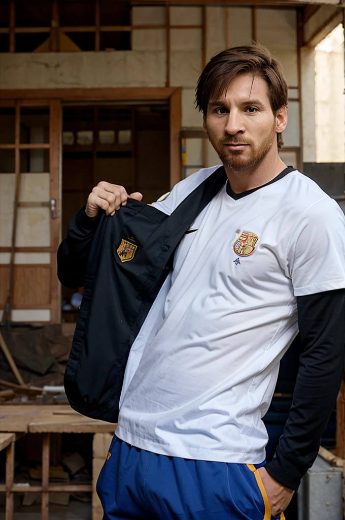 Lionel Messi is a construction porter