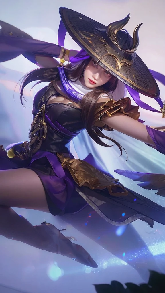 Top Quality, Realistic, (High Resolution: 1.2), (Perfect Anatomy) High Resolution, Comprehensive Cinematic, 8K, (Perfect Body Female: 1.3), (Full Body), Highly Detailed Face and Eyes, Random Long Hair, (Dark Brown Hair: 1.2), (With Bangs) Age 20, Large Breasts, Exaggerated Cleavage, (White Loungewear, Short Loose Shorts), Hotel Background, (Lying on Bed), (Portrait), (Arms Outstretched Taking a Selfie) A woman is standing on a street corner wearing a white crop top and beige skirt. She has a white bag with a chain strap draped over her shoulder and is posed looking back.