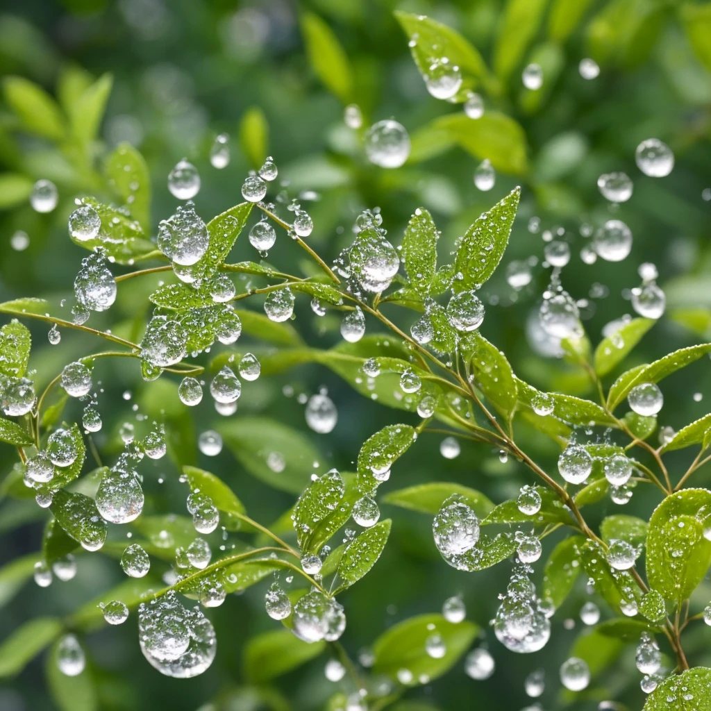 a close up of a plant with water droplets on it, bokeh. iridescent accents, very ethereal, ethereal!!!!!!!, lovely bokeh, incredibly ethereal, ethereal!!!, glittering and soft, . ethereal lights, ethereal beauty, dewdrops, very magical and dreamy, bokeh intricate details, beautiful flowers and crystals, extremely beautiful and ethereal