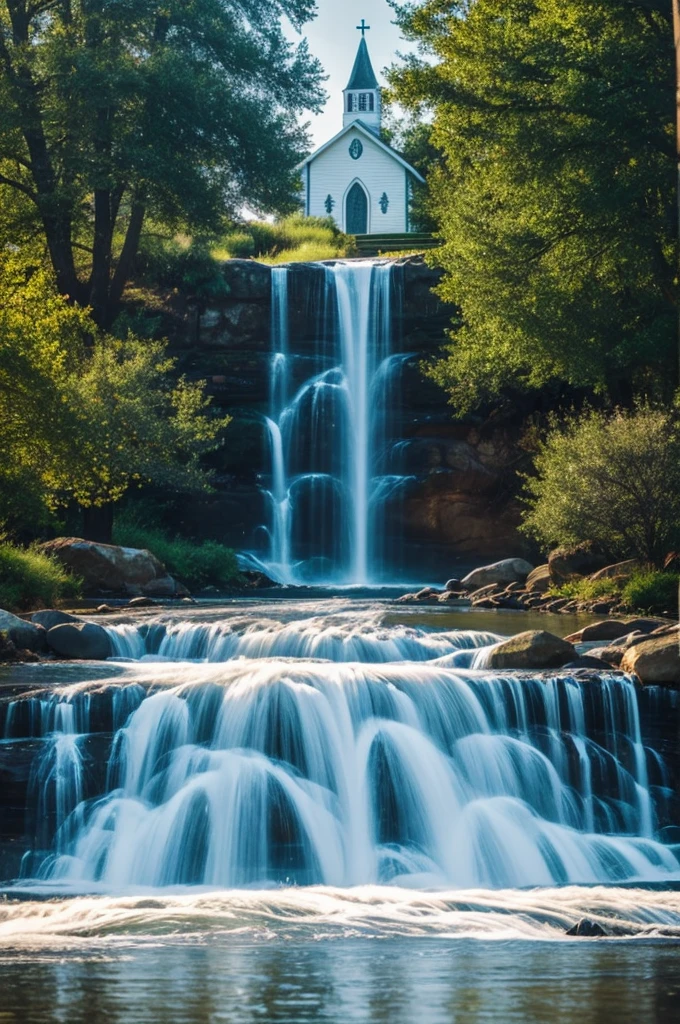 Create a logo for my church featuring a cross with water streaming down.
Design a church logo with a cross and flowing water.
Develop a symbol for my church incorporating a cross and cascading water.
Produce a logo that shows water flowing from the cross of Christ for my church.