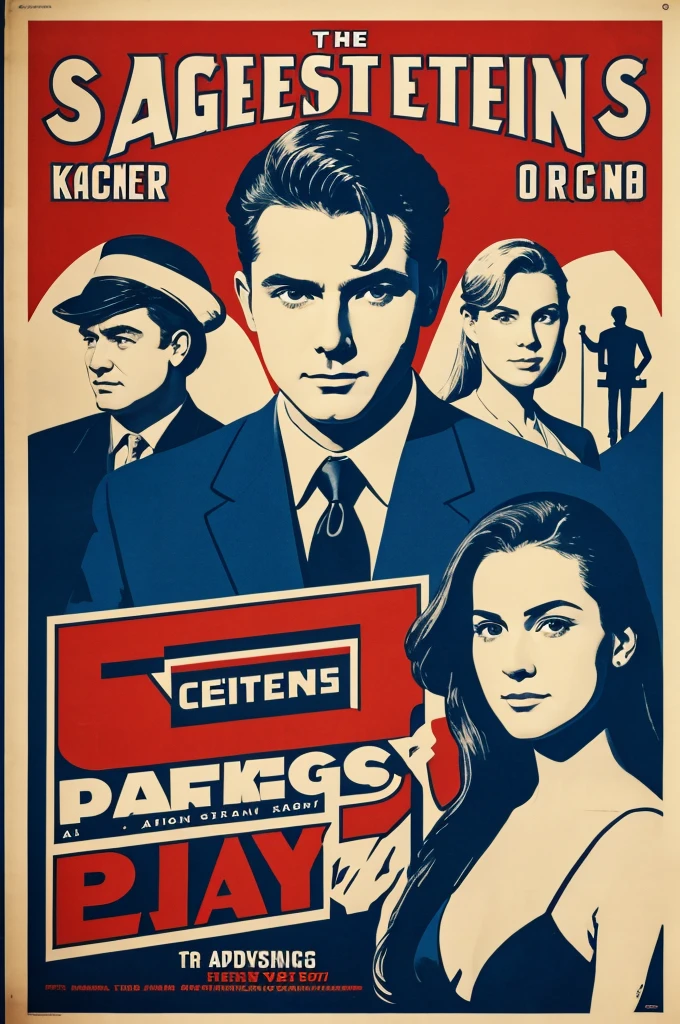 Advertising poster for stages