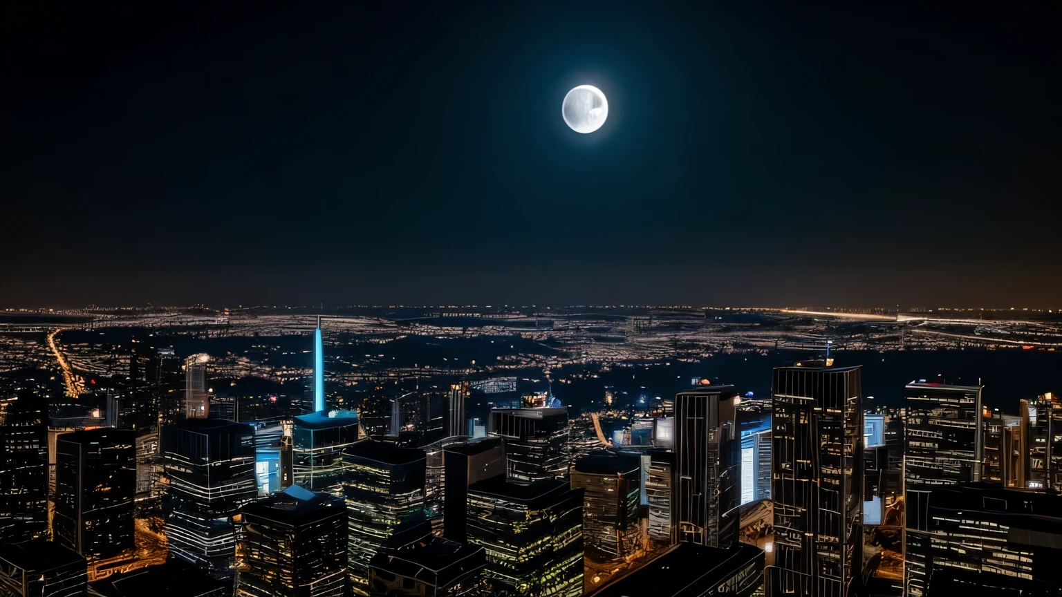 Moonlit City Lonely Shadow Remains