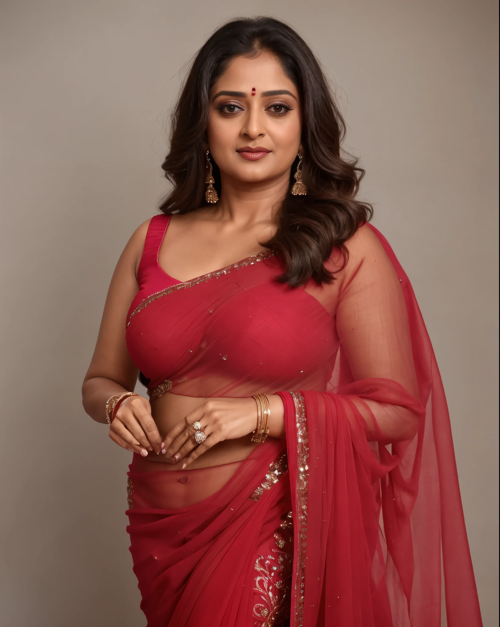 50yo mature MILF Anushka Shetty,((best quality)), ((masterpiece)), ((realistic)), eye kajal, mascara, bright red lips, sensual Beauty, provoking body, extreme sweat, sweat soaked skin, slight stretch marks, alluring figure, bulging figure, thick charming lady, curvy, thick navel, full figured woman, eye kajal, massive breast, full body, styled hair, pierced eyes, female face,royal aura, sequin red saree blouse, sexy saree blouse, trend on artstation , sharp focus, studio photo, intricate detail, very detailed, detailed eye, illustration, very detailed, sharp focus, digital render, professional, 4k