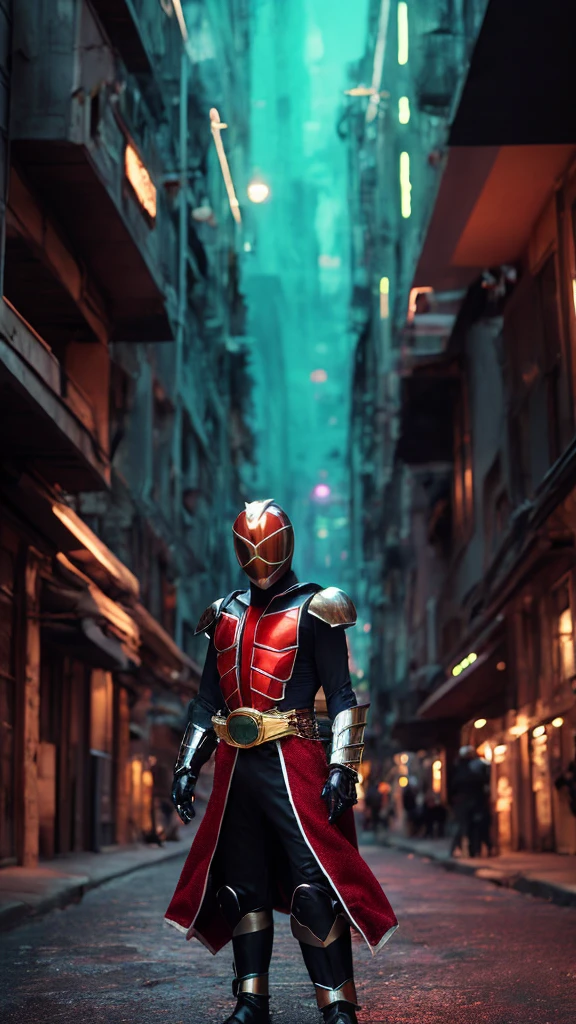 kamen rider wizard。ファンタジー風の全身鎧を身にまとったwoman, Only the eyes were exposed、A fully enclosed helmet designed to resemble a crown, Composite Layered Chest Plate, Fully covered shoulder and hand guards, Lightweight waist armor, Close-fitting shin guards, The overall design is sturdy yet flexible, ((The armor emits a blue light., Accented with black and green accents)), Gives off a noble aura, She is floating above the city of the future, This character is、It embodies a hero wearing fantasy surreal style armor elaborately crafted in anime style.。, Exquisite and mature cartoon art style, (Bat Concept Armor, Realistic:1.4, Realistic textured materials:1.2, Professional photos, Cinematic), ((City night view, element, energy, elegant, goddess, woman:1.5)), metallic, High resolution, Highest quality, High resolution, 超detailed, Ultra-fine painting, Very delicate, Anatomically correct, Symmetrical face, 非常にdetailedな目と顔, High quality eyes, creativity, RAW Photos, 超High resolution, 32k, Natural light, Cinematic lighting, masterpiece-anatomy-perfect, masterpiece:1.5、Realistic, Highest quality, masterpiece, difficult_suit, A street with towering skyscrapers,Neon Light, Holographic Projection, スチームパンクのelement, Concept art by Syd Mead, cyber punk, Digital Painting, Futuristic cityscape, Vibrant, Neon color, Holographic Projection, Intricate details, High resolution, detailed、