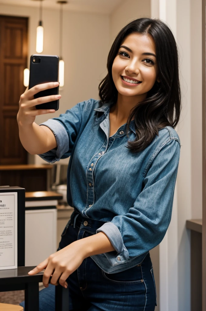 Woman taking a selfie