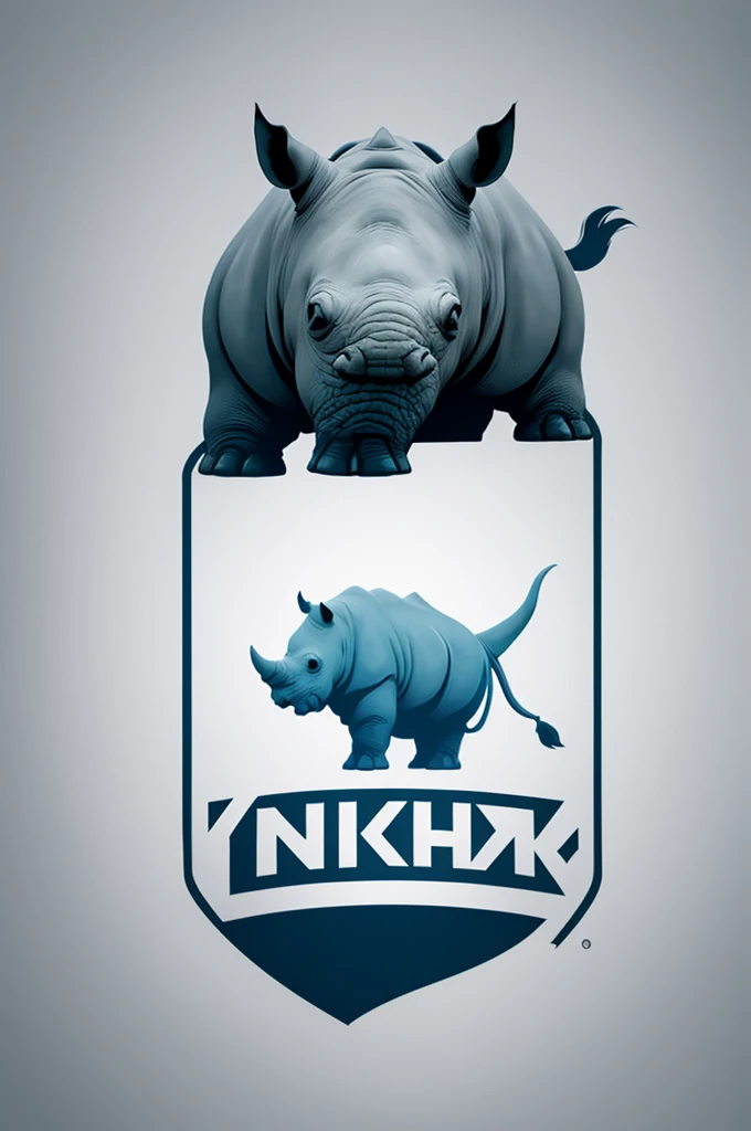 Minimalist rhino logo