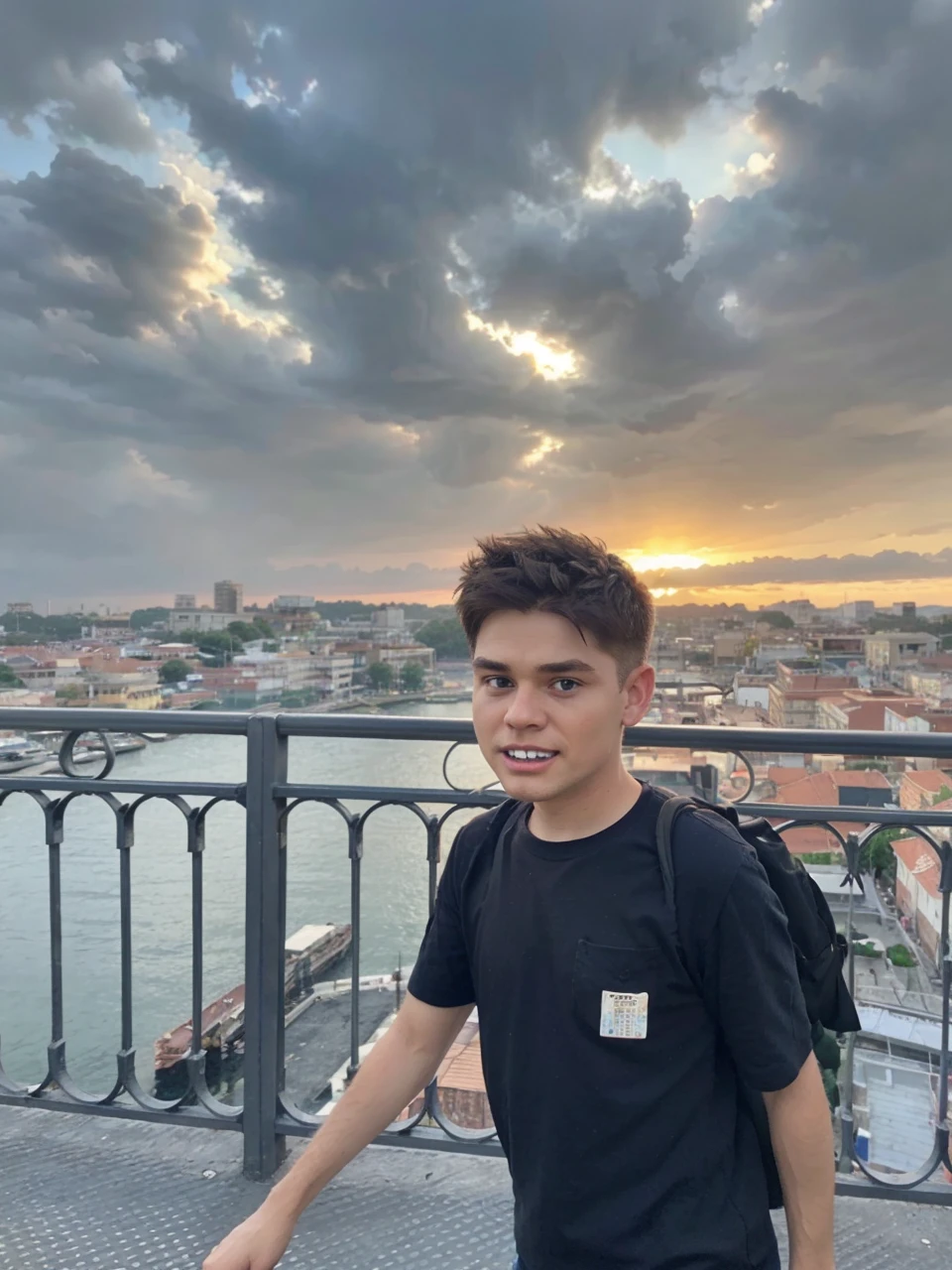 Turn this photo into an animated deaneno in the style of fairy godparents 