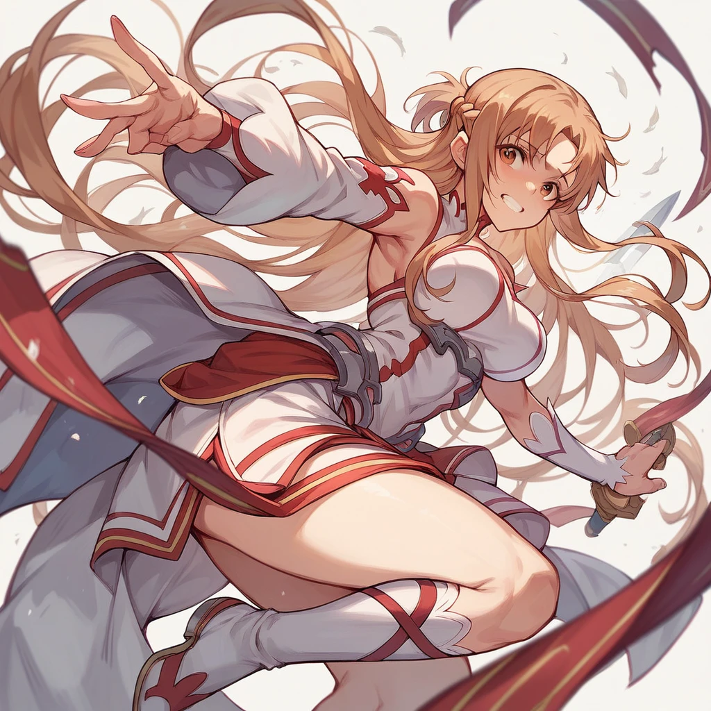 《Sword Art Online》Asuna, Her hair is in the shape of a queen&#39;Side Braid.