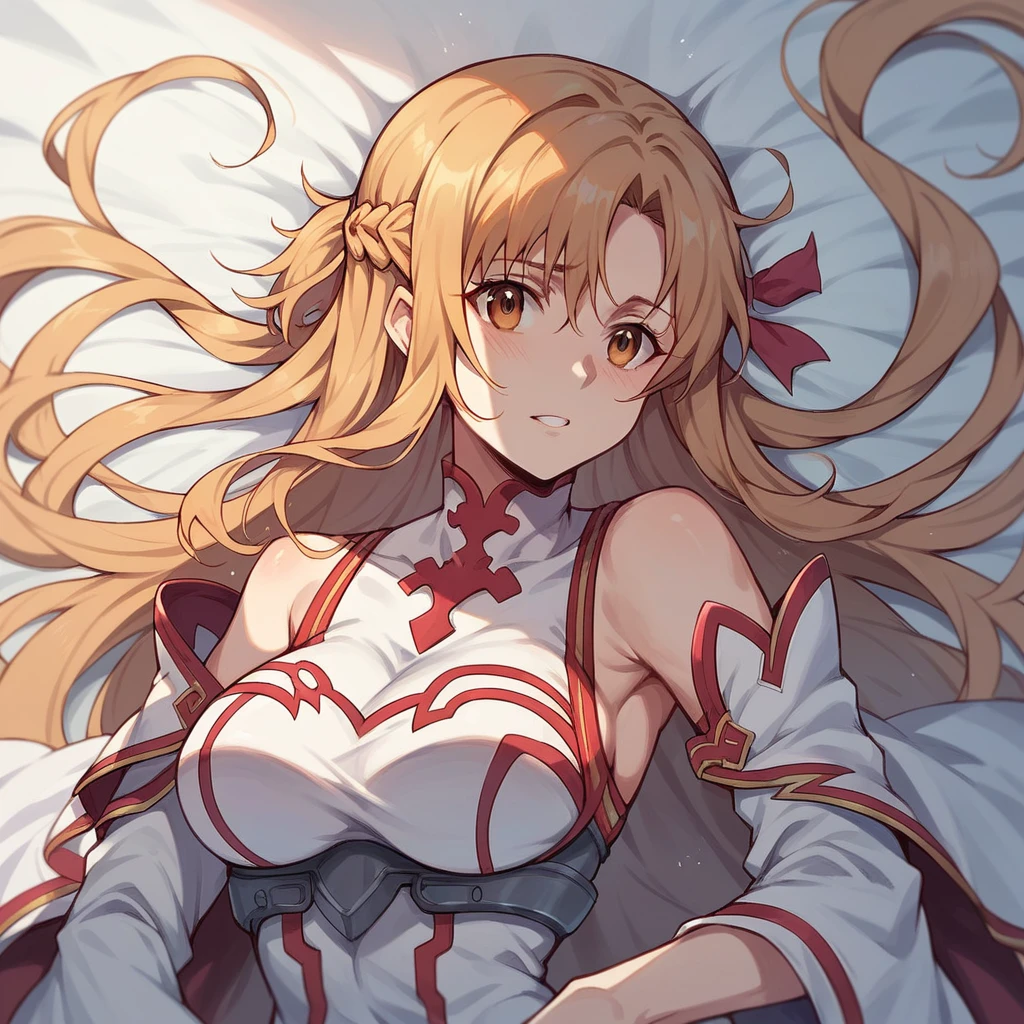 《Sword Art Online》Asuna, Her hair is in the shape of a queen'Side Braid.