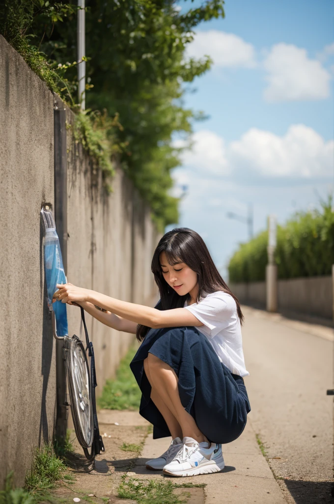 Woman peeing