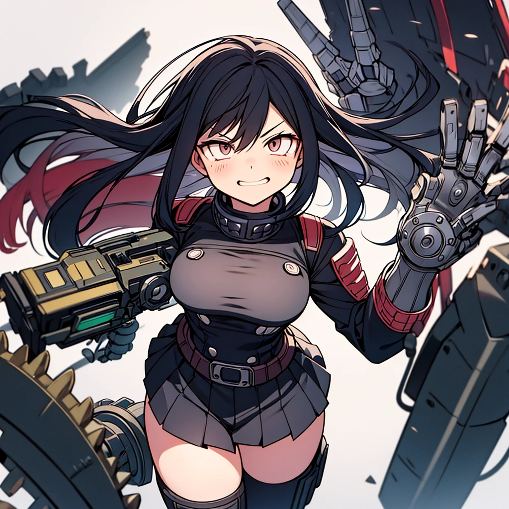 (Boku no hero academia) Girl  Black clothes  Mechanical arm  Muicano 