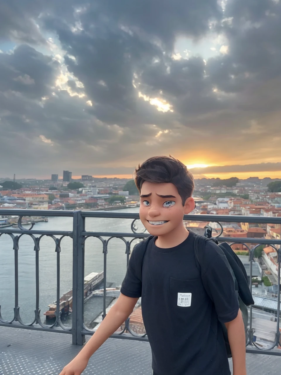 Turn this photo into an animated deaneno in the style of fairy godparents