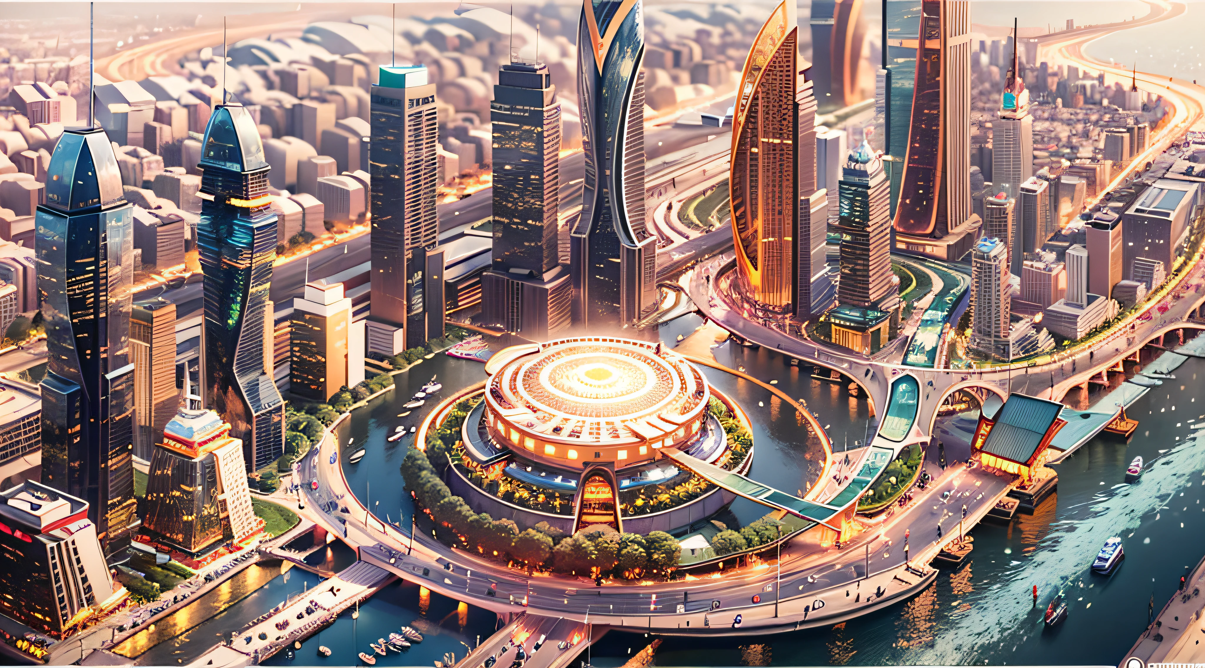 Enter a fascinating vision of the future through captivating futuristic images of the city of Shanghai. The towering giant skyscraper is decorated with golden ornaments and a smooth glass curtain wall,piercing the sky, The vibrant lights of the city that never sleeps. In the middle of a busy cityscape, An iconic giant high-tech building, Its architectural wonders are highlighted in futuristic style. The city is full of life,full of life。,full of life。,full of life。,full of life。,full of life。,full of life。,full of life。,full of life。,full of life。,full of life。,full of life。,full of life。,full of life。,full of life。,full of life。,full of life。,full of life。,full of life。,full of life。,full of life。,full of life。,full of life。,full of life。,full of life。,full of life。,full of life。,full of life。,Full of wealth。,Full of luxury。,full of technology。。, Cutting-edge technology blends seamlessly with traditional Chinese urban luxury fabric. This stunning work of art, Use Pixai to bring powerful AI models to life, Show the creativity and limitless possibilities of our imagination. Experience the future of cityscape in Pixai,Immerse yourself in a visionary world of art