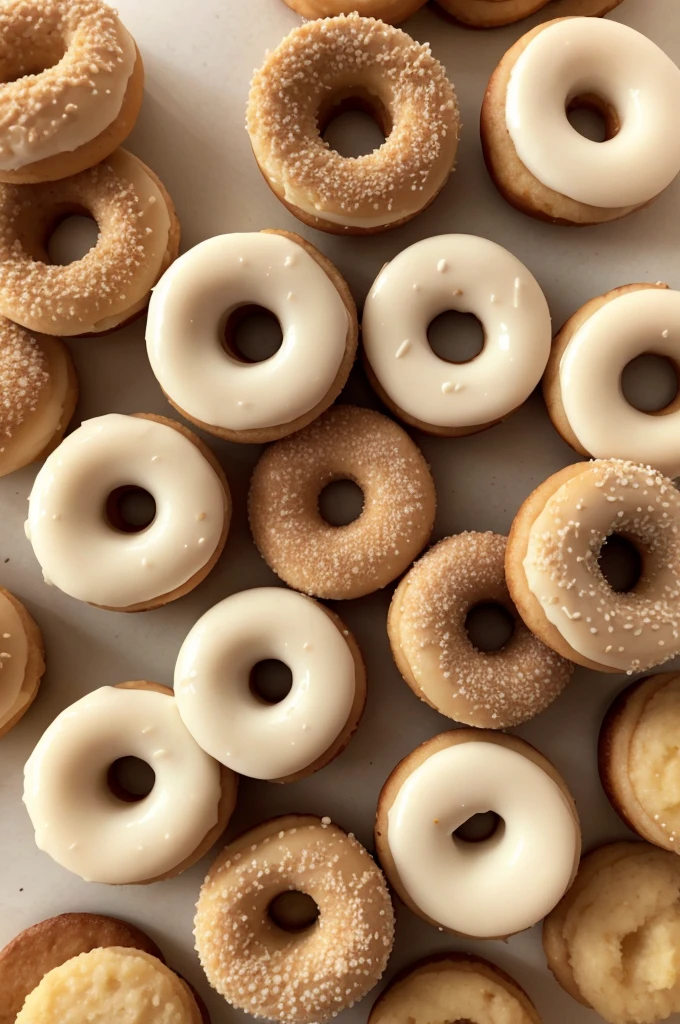Crie uma logo com o nome mini donuts com a maggie Simpsons no meio do donuts
