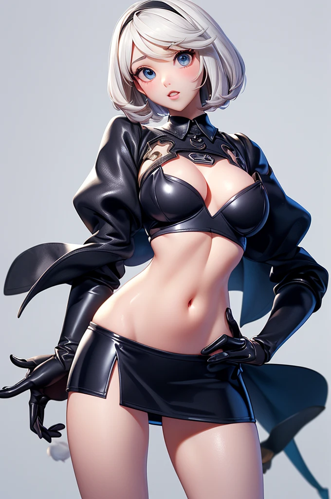 Mini nier automata, (nier automata),  alone, ray tracing, 3D style, 3DMM, ((Four진 당 oses)), ((oses ~to cada foto)), whole body,(front view),(Costas Issue), (왼쪽to 방출), Show me your flat stomach, (((Four진 당 oses))),(아주 big bust , Perfect, symmetrical eyes, ((Short hair)),clean skin, him~toas detalhadas, 장식이 있는 흰색 Four이하이 타이즈, ~toestido aberto ~to "~to", thin waist, big legs, Low water, Please show your legs above the waist., Surreal skin, realistic human eye,Surreal skin,,(((Super latex miniskirt))),voluminous pubic bone,(very sensual),(((big bust))),(((split hair ~to dois))),((((Four,  and front are open)))),(((Open above the chest))),,(((High level details))),(((가슴 Four이to 커다란 틈이 있다))),(((Open to the top of the hips))),(((butt completely exposed))),(((big legss e belas))),((((cowboy style)))), ((( exposure))), ((( ))), ((( exposure))), (((sure ))), (((wide open ))),  (((I spread my  open)))