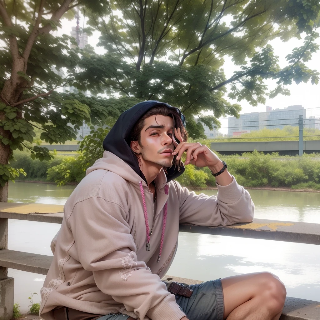 Handsome man 8k quality, street style fashion relastic face, fix eyes and fingers