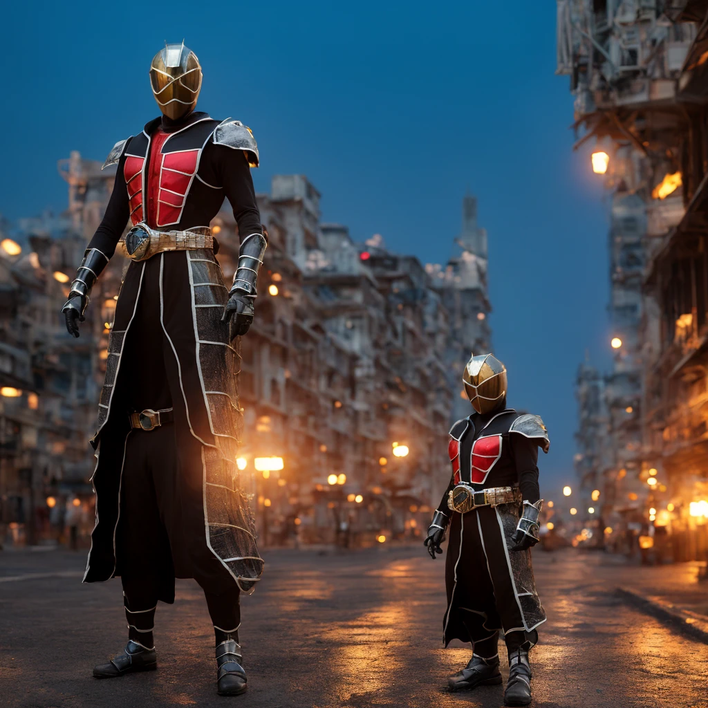 kamen rider wizard。ファンタジー風の全身鎧を身にまとったwoman, Only the eyes were exposed、A fully enclosed helmet designed to resemble a crown, Composite Layered Chest Plate, Fully covered shoulder and hand guards, Lightweight waist armor, Close-fitting shin guards, The overall design is sturdy yet flexible, ((The armor emits a blue light., Accented with black and green accents)), Gives off a noble aura, She is floating above the city of the future, This character is、It embodies a hero wearing fantasy surreal style armor elaborately crafted in anime style.。, Exquisite and mature cartoon art style, (Bat Concept Armor, Realistic:1.4, Realistic textured materials:1.2, Professional photos, Cinematic), ((City night view, element, energy, elegant, goddess, woman:1.5)), metallic, High resolution, Highest quality, High resolution, 超detailed, Ultra-fine painting, Very delicate, Anatomically correct, Symmetrical face, 非常にdetailedな目と顔, High quality eyes, creativity, RAW Photos, 超High resolution, 32k, Natural light, Cinematic lighting, masterpiece-anatomy-perfect, masterpiece:1.5、Realistic, Highest quality, masterpiece, difficult_suit, A street with towering skyscrapers,Neon Light, Holographic Projection, スチームパンクのelement, Concept art by Syd Mead, cyber punk, Digital Painting, Futuristic cityscape, Vibrant, Neon color, Holographic Projection, Intricate details, High resolution, detailed、