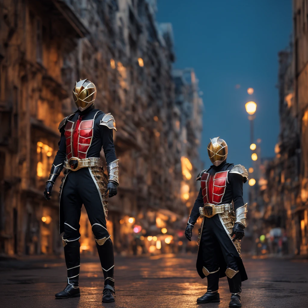kamen rider wizard。ファンタジー風の全身鎧を身にまとったwoman, Only the eyes were exposed、A fully enclosed helmet designed to resemble a crown, Composite Layered Chest Plate, Fully covered shoulder and hand guards, Lightweight waist armor, Close-fitting shin guards, The overall design is sturdy yet flexible, ((The armor emits a blue light., Accented with black and green accents)), Gives off a noble aura, She is floating above the city of the future, This character is、It embodies a hero wearing fantasy surreal style armor elaborately crafted in anime style.。, Exquisite and mature cartoon art style, (Bat Concept Armor, Realistic:1.4, Realistic textured materials:1.2, Professional photos, Cinematic), ((City night view, element, energy, elegant, goddess, woman:1.5)), metallic, High resolution, Highest quality, High resolution, 超detailed, Ultra-fine painting, Very delicate, Anatomically correct, Symmetrical face, 非常にdetailedな目と顔, High quality eyes, creativity, RAW Photos, 超High resolution, 32k, Natural light, Cinematic lighting, masterpiece-anatomy-perfect, masterpiece:1.5、Realistic, Highest quality, masterpiece, difficult_suit, A street with towering skyscrapers,Neon Light, Holographic Projection, スチームパンクのelement, Concept art by Syd Mead, cyber punk, Digital Painting, Futuristic cityscape, Vibrant, Neon color, Holographic Projection, Intricate details, High resolution, detailed、