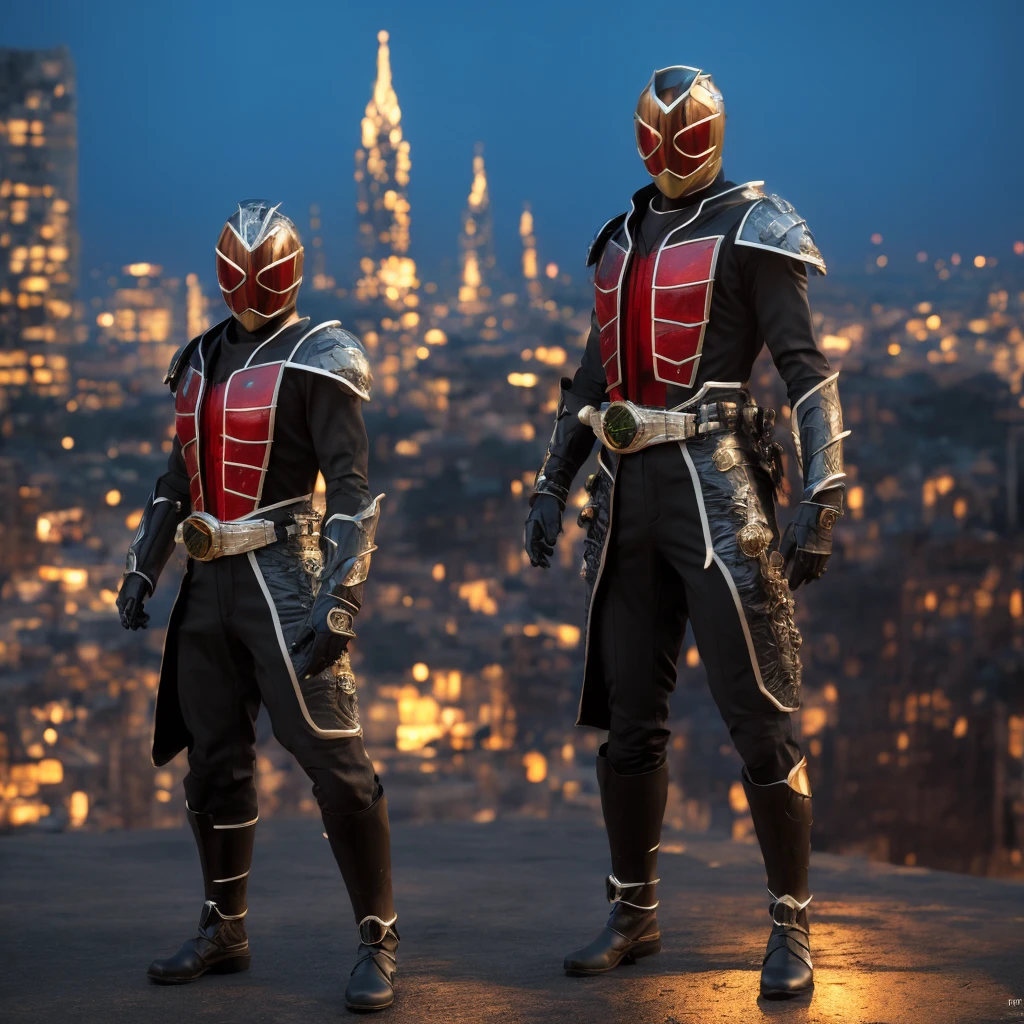 kamen rider wizard。ファンタジー風の全身鎧を身にまとったwoman, Only the eyes were exposed、A fully enclosed helmet designed to resemble a crown, Composite Layered Chest Plate, Fully covered shoulder and hand guards, Lightweight waist armor, Close-fitting shin guards, The overall design is sturdy yet flexible, ((The armor emits a blue light., Accented with black and green accents)), Gives off a noble aura, She is floating above the city of the future, This character is、It embodies a hero wearing fantasy surreal style armor elaborately crafted in anime style.。, Exquisite and mature cartoon art style, (Bat Concept Armor, Realistic:1.4, Realistic textured materials:1.2, Professional photos, Cinematic), ((City night view, element, energy, elegant, goddess, woman:1.5)), metallic, High resolution, Highest quality, High resolution, 超detailed, Ultra-fine painting, Very delicate, Anatomically correct, Symmetrical face, 非常にdetailedな目と顔, High quality eyes, creativity, RAW Photos, 超High resolution, 32k, Natural light, Cinematic lighting, masterpiece-anatomy-perfect, masterpiece:1.5、Realistic, Highest quality, masterpiece, difficult_suit, A street with towering skyscrapers,Neon Light, Holographic Projection, スチームパンクのelement, Concept art by Syd Mead, cyber punk, Digital Painting, Futuristic cityscape, Vibrant, Neon color, Holographic Projection, Intricate details, High resolution, detailed、