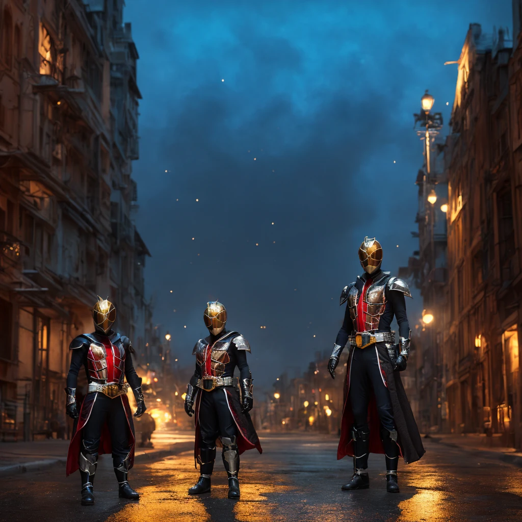 kamen rider wizard。ファンタジー風の全身鎧を身にまとったwoman, Only the eyes were exposed、A fully enclosed helmet designed to resemble a crown, Composite Layered Chest Plate, Fully covered shoulder and hand guards, Lightweight waist armor, Close-fitting shin guards, The overall design is sturdy yet flexible, ((The armor emits a blue light., Accented with black and green accents)), Gives off a noble aura, She is floating above the city of the future, This character is、It embodies a hero wearing fantasy surreal style armor elaborately crafted in anime style.。, Exquisite and mature cartoon art style, (Bat Concept Armor, Realistic:1.4, Realistic textured materials:1.2, Professional photos, Cinematic), ((City night view, element, energy, elegant, goddess, woman:1.5)), metallic, High resolution, Highest quality, High resolution, 超detailed, Ultra-fine painting, Very delicate, Anatomically correct, Symmetrical face, 非常にdetailedな目と顔, High quality eyes, creativity, RAW Photos, 超High resolution, 32k, Natural light, Cinematic lighting, masterpiece-anatomy-perfect, masterpiece:1.5、Realistic, Highest quality, masterpiece, difficult_suit, A street with towering skyscrapers,Neon Light, Holographic Projection, スチームパンクのelement, Concept art by Syd Mead, cyber punk, Digital Painting, Futuristic cityscape, Vibrant, Neon color, Holographic Projection, Intricate details, High resolution, detailed、