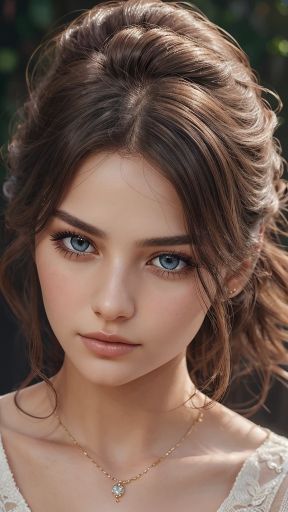 a beautiful girl, intricate detailed face, beautiful eyes, long eyelashes, delicate facial features, flawless skin, elegant hairstyle, serene expression, calm demeanor, detailed clothing, intricate jewelry, natural lighting, warm color palette, photorealistic, 8k, ultra-detailed, high resolution, masterpiece, digital art, concept art, realistic, portrait