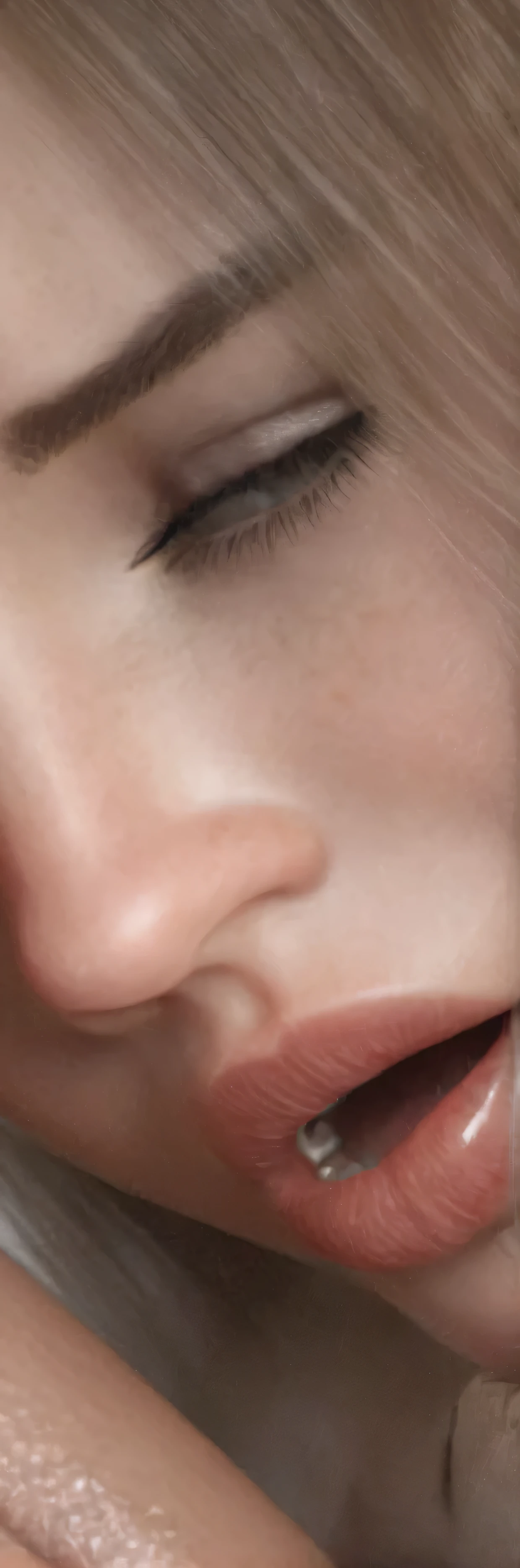 a highdetailed beautiful young woman giving a passionate blowjob, extremely detailed portrait, realistic, photorealistic, 8k, high resolution, best quality, intricate details, beautiful detailed eyes, beautiful detailed lips, realistic skin texture, natural skin tones, soft lighting, warm color palette