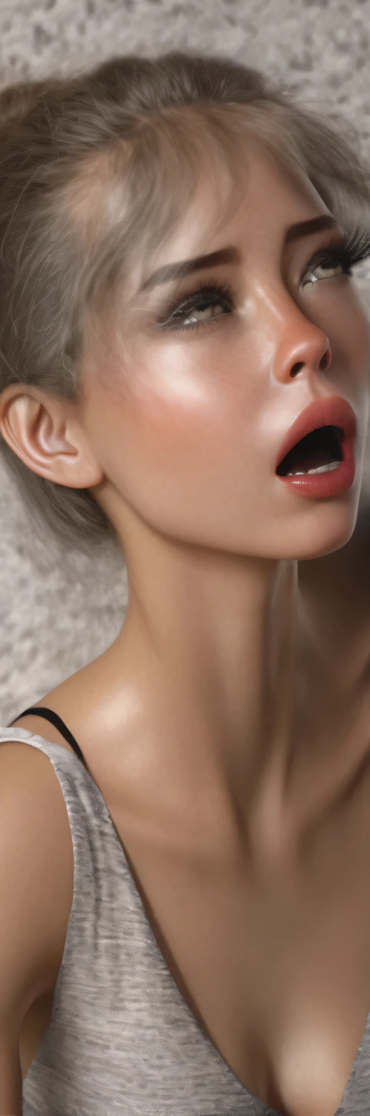 a highdetailed beautiful young woman giving a passionate (blowjob), extremely detailed portrait, realistic, photorealistic, 8k, high resolution, best quality, intricate details, beautiful detailed eyes, beautiful detailed lips, realistic skin texture, natural skin tones, soft lighting, warm color palette