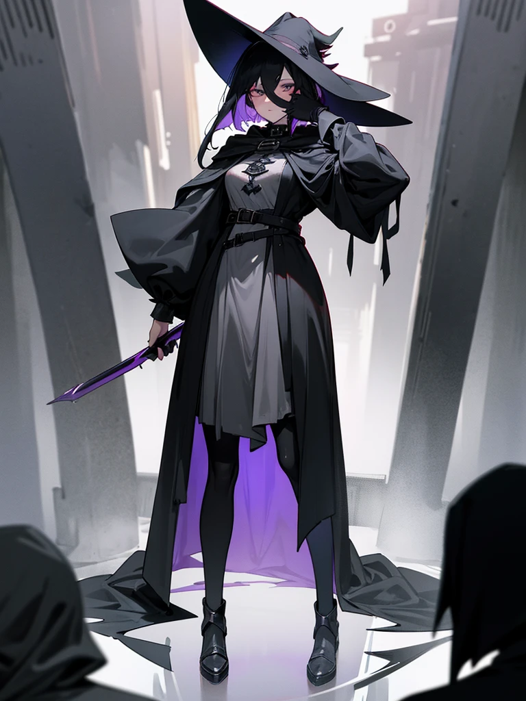 A female plague doctor. She would have totally black hair, her hair is short and messy. Her eyes would also be black and she would be very tall, having the appearance and stature of an adult. Her clothes would cover her entire body except for her face.