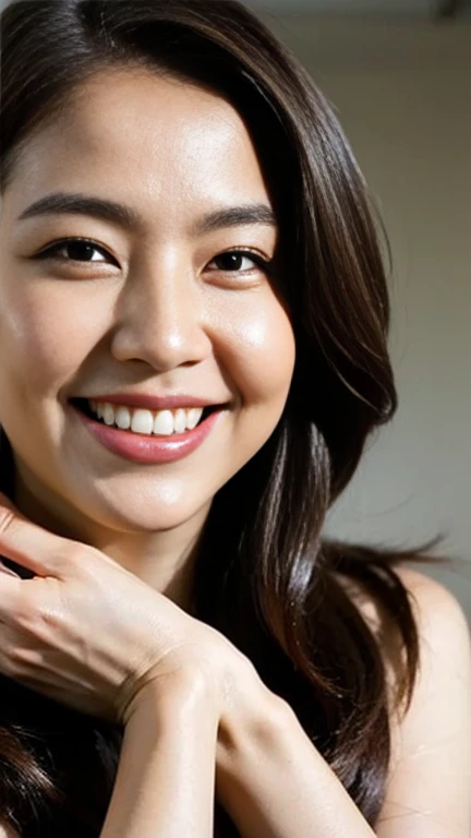 (Raw photo:1.2)、highest quality、Beautiful detailed girl、Laughter、Highly detailed eyes and face、Beautiful and fine details、Large file size、High resolution、High resolution、8k wallpaper details、Highly detailed , Light on the face、Cinema Lighting、Full nude body shot of a 26-year-old girl、Sexy pose、(Photorealism)、Awareness-raising、Surrealism、 From below、Super Detail、masterpiece