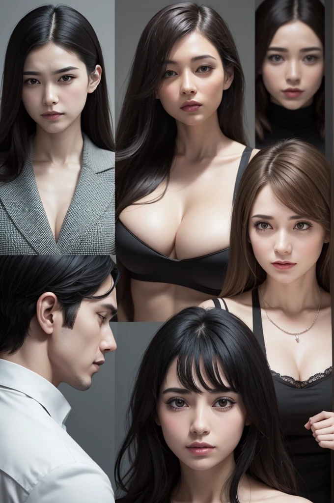 A compilation of photos where you can synchronize an audio selling an ebook on manipulations for women to attract men