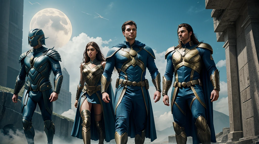 Futuristic Mythological Heroes: Depict heroes inspired by mythology in a futuristic setting.