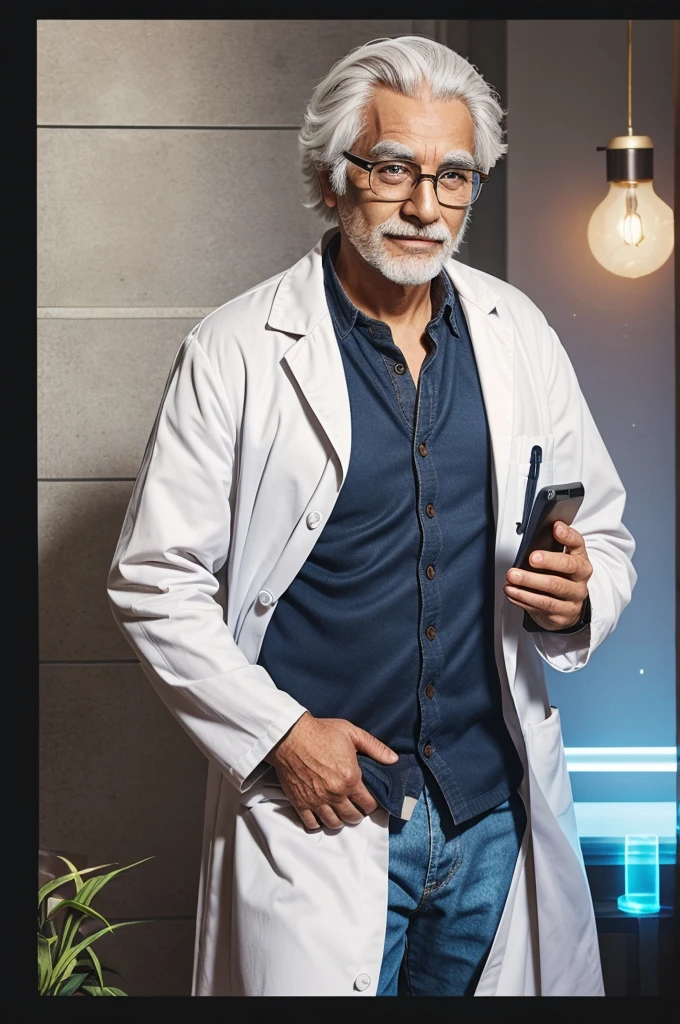 Professor Sen:Personality: Inventive, eccentric, and always working on new gadgets. He helps the kids with his inventions.Appearance: Elderly with wild white hair, a lab coat, and glasses.